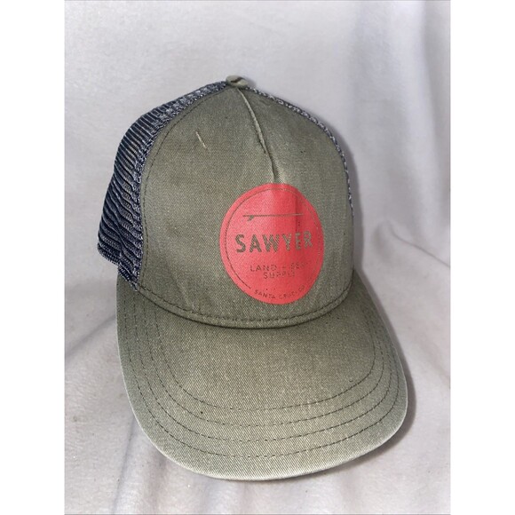 Sawyer Surf Trucker Hat Land & Sea Supply Distressed Snapback Adult Skate Cali - Picture 1 of 10